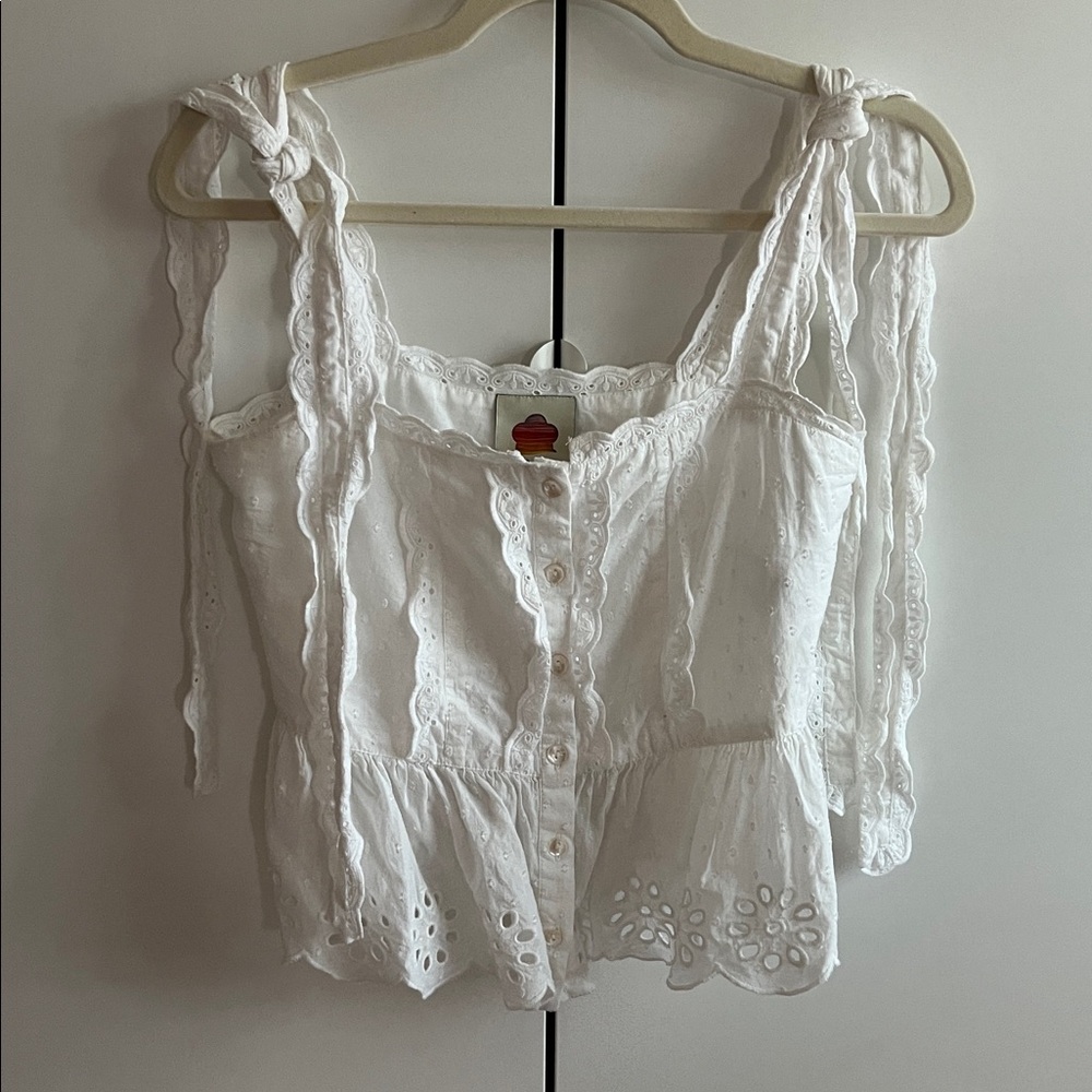 Farm Rio Eyelet Top, XS - Picture 7 of 11